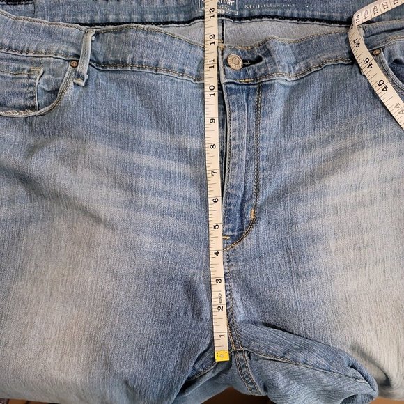 Levi's Strauss Gold Women's 38W X 30L Blue Light Wash Denim Mid Rise Skinny Jean - Picture 9 of 14